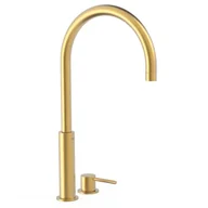 Baterie umywalkowe - Bateria umywalkowa nablatowa 2-otworowa Tres Study złoty mat 26110502OM - miniaturka - grafika 1