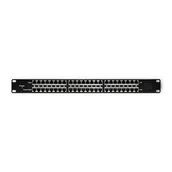 Akcesoria do szaf serwerowych - Qoltec Patch panel RACK QOLTEC 48V | 24 porty | Passive PoE Injector | 1000m | Czarny 54477 - miniaturka - grafika 1
