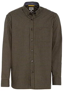 camel active Męska koszula 409114/8S04, Olive Brown, L - Koszule męskie - miniaturka - grafika 1