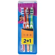 Szczoteczki do zębów - Oral-B Oral-B Toothbrush Classic szczoteczka do zębów 3 szt unisex Red Yellow Pink - miniaturka - grafika 1