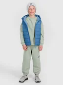 Spodnie i spodenki dla chłopców - 4F Spodnie dresowe joggery chłopięce - oliwkowe 122 (6-7 lat) - miniaturka - grafika 1