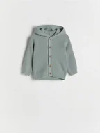 Bluzki dla niemowląt - Reserved - Kardigan z wiskozą - oliwkowy - miniaturka - grafika 1