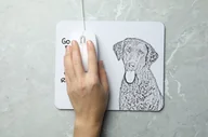 Podkładki pod mysz - Curly Coated Retriever podkładka pod mysz z psem Art-Dog - miniaturka - grafika 1