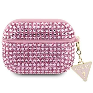 Guess GUAP2HDGTPP AirPods Pro 2 cover różowy/pink Rhinestone Triangle Charm - Akcesoria do słuchawek - miniaturka - grafika 1