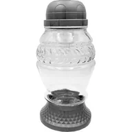 Lampiony i znicze - Znicz szklany solarny LA 273 SOL SR 10,5 x 20 cm srebrny - miniaturka - grafika 1