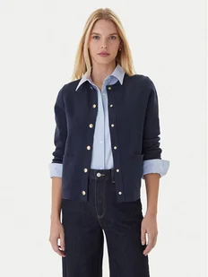 Tommy Hilfiger Kardigan WW0WW40846 Granatowy Regular Fit - Swetry damskie - miniaturka - grafika 1