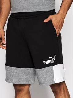 Spodnie sportowe męskie - Puma Szorty sportowe Block 847429 Czarny Regular Fit - grafika 1