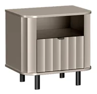 Szafki nocne - Szara szafka nocna ryflowana glina - Egesio 9X - miniaturka - grafika 1