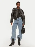 Spodnie damskie - Hugo Jeansy Gemanda 50519907 Niebieski Wide Leg - miniaturka - grafika 1
