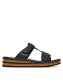 Klapki i japonki damskie - Rieker Klapki 629K9-14 Granatowy - miniaturka - grafika 1