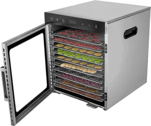 SUSZARKA ZE STALI NIERDZEWNEJ DO GRZYBÓW OWOCÓW MOCNA 800 W XXL Z TIMEREM - Suszarki do grzybów, owoców i warzyw - miniaturka - grafika 1