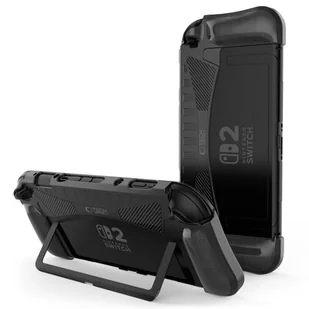 Etui TECH-PROTECT TPUCarbon do Nintnedo Switch 2 Czarny - Akcesoria do Nintendo - miniaturka - grafika 1