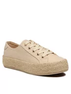 Espadryle damskie - DeeZee Espadryle WSK1576-01 Beżowy - miniaturka - grafika 1