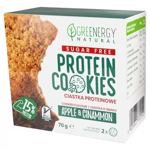 Ciastka Proteinowe Sugar Free Apple&cinnamon Greenergy, 70g - Ciastka - miniaturka - grafika 1