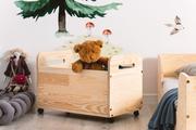 Półki i regały dla dzieci - Drewniana skrzynia na zabawki Zozo 4S - miniaturka - grafika 1