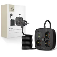 Listwy zasilające - Listwa TECH-PROTECT PCS3X4 (2 m) Czarny - miniaturka - grafika 1