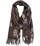 Apaszki i szaliki damskie - Ciepły szal szalik wzór kokardki błyszcząca nitka miękki gładki 180x70 cm - miniaturka - grafika 1