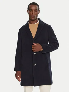 Tommy Hilfiger Płaszcz wełniany MW0MW36611 Granatowy Regular Fit - Płaszcze męskie - miniaturka - grafika 1