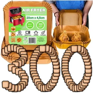 Papier do pieczenia we frytkownicy powietrznej Airfryer Zestaw 300 Szt 20CM - Akcesoria i części AGD - miniaturka - grafika 1