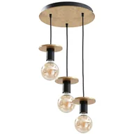 Lampy sufitowe - KET LAMPA wisząca metalowa OPRAWA industrialny ZWIS kaskada złota czarna KET419 - miniaturka - grafika 1