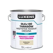 Farby i impregnaty do drewna - Olej do tarasów bezbarwny mat 5 l Luxens - miniaturka - grafika 1