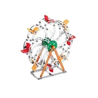 Klocki - Metalowo-plastikowy model konstrukcyjny karuzela diabelski młyn - 340 elementów, zabawka DIY, rozwój umiejętności konstrukcyjnych, podstawy mechanik.. - miniaturka - grafika 1