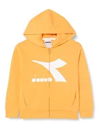 Bluzy dla chłopców - Diadora Chłopięca bluza z kapturem JU.Hoodie FZ, ORANGE Tangerine, XS, pomarańczowy tangerine, XS - miniaturka - grafika 1