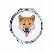 Lusterka do makijażu - Shiba Inu Lusterko kieszonkowe Pies geometryczny - miniaturka - grafika 1
