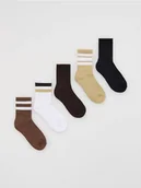 Skarpetki dla dzieci - Reserved - Skarpetki z bawełną 5 pack - brązowy - miniaturka - grafika 1