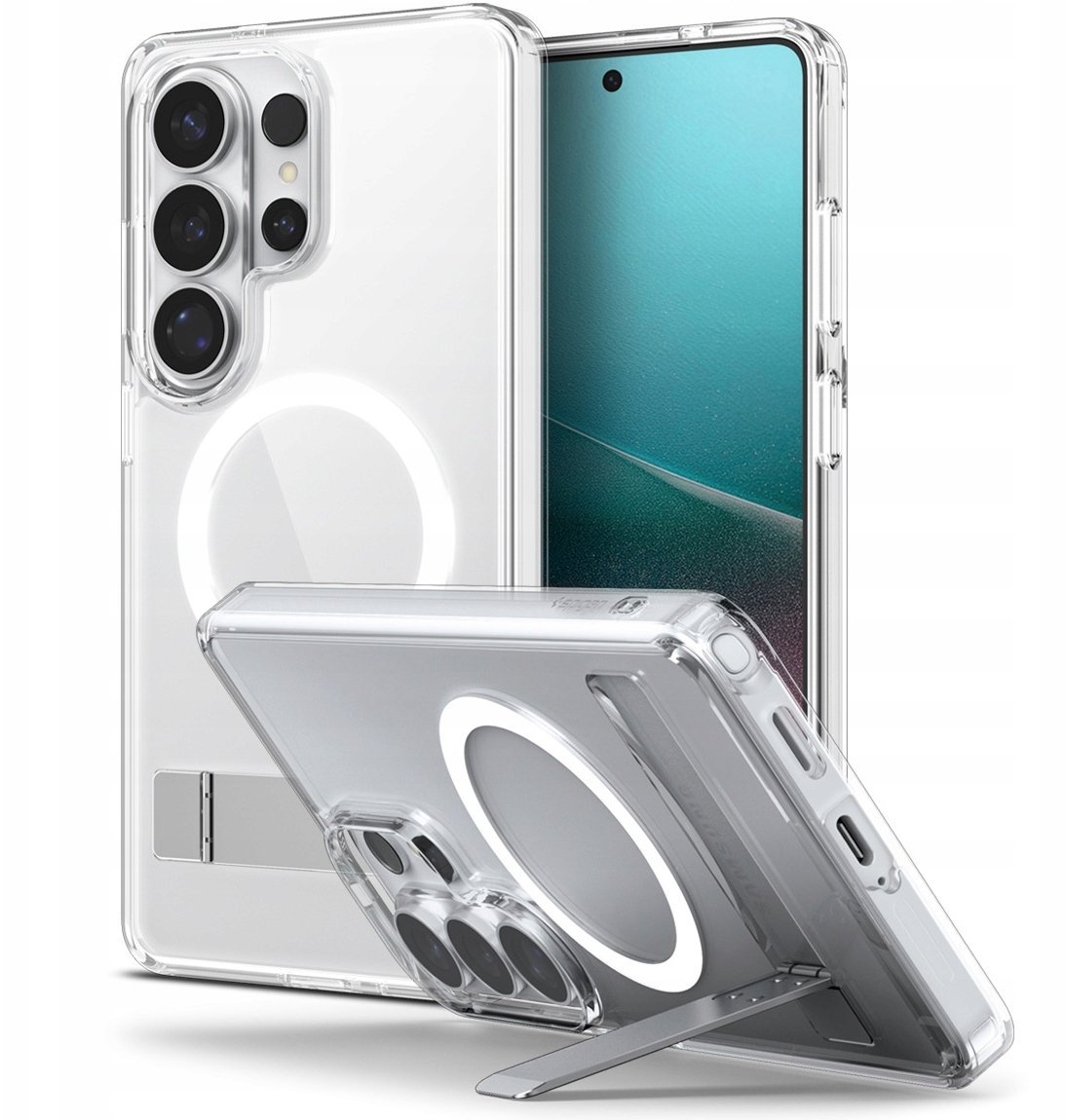 Spigen Etui Spigen Ultra Hybrid S Mag MagSafe na Samsung Galaxy S26 Ultra - przezroczysto-białe