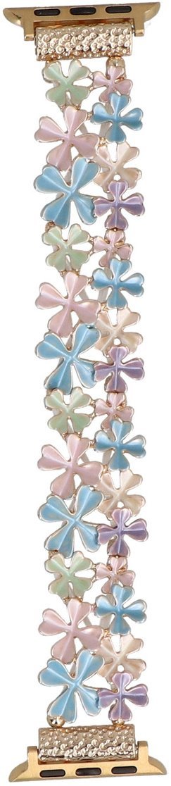 GlacierX bransoleta do smartwatcha Gleam Clover Stretch Bracelet Sweet Candy do Apple Watch 38/40/41mm Pastelowa