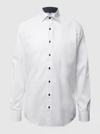 Koszule męskie - Koszula biznesowa o kroju modern fit z guzikami w kontrastowym kolorze - miniaturka - grafika 1