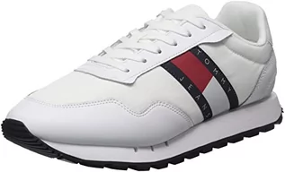 Sneakersy męskie - Tommy Jeans Męskie sneakersy Retro Runner Core, biały, 43 EU - grafika 1