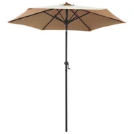 Parasole ogrodowe - vidaXL Parasol, taupe, 200 x 211 cm, aluminium vidaXL - miniaturka - grafika 1