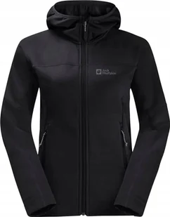 Jack Wolfskin Jack Wolfskin Hirschberg Hooded FZ W 1710871-6000 Czarne S - Bluzy damskie - miniaturka - grafika 1