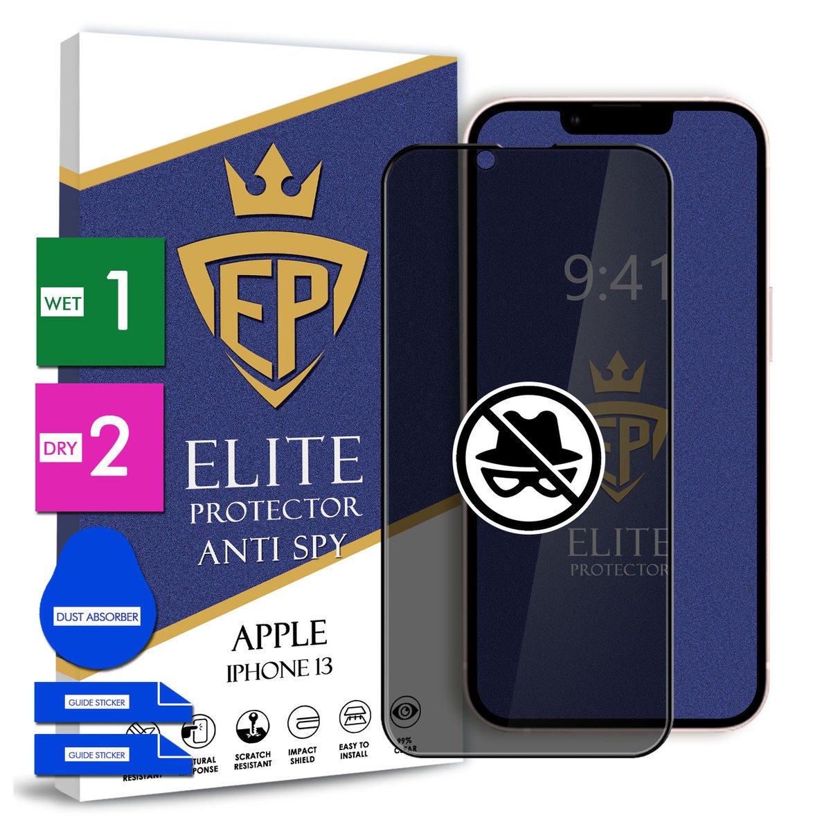 Szkło Prywatyzujące Na Telefon Apple Iphone 13 Hartowane 9H Cały Ekran 5D