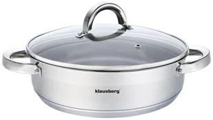Klausberg GARNEK PŁASKI Z POKRYWĄ 24cm KB-7172 KB-7172 - Garnki - miniaturka - grafika 2