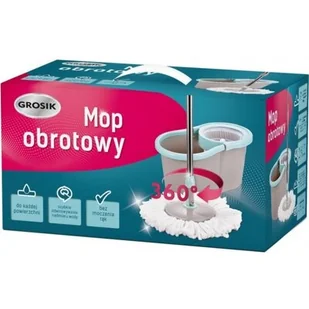 Grosik mop płaski obrotowy 360* - Miotły, szufle, mopy - miniaturka - grafika 1