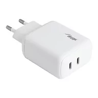 Ładowarki do telefonów - Ładowarka sieciowa 2x USB-C USB-A Akyga AK-CH-19 PD3.0 5-12 V / 3A QC 40W - miniaturka - grafika 1
