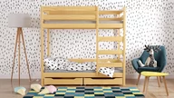 Łóżka dla dzieci i młodzieży - Łóżko piętrowe, WNM Group, Wanda Plus W1, 2 Szuflady, Bezbarwny, 207x97 cm - miniaturka - grafika 1