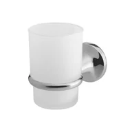 Kubki na szczoteczki do zębów - Kubek łazienkowy Ontario z uchwytem 00226 chrom - miniaturka - grafika 1