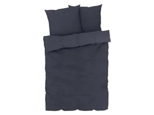 LIVARNO home Pościel z bawełny i lnu, 160 x 200 cm (Czarny/ niebieski) - Pościel - miniaturka - grafika 1