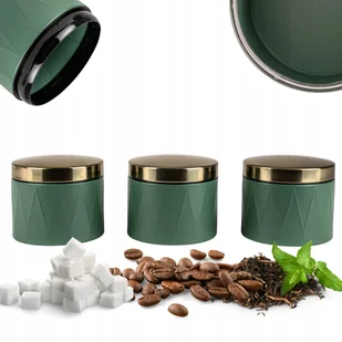 Komplet Zestaw Pojemników 3 Szt Kawa Herbata Cukier Na Produkty Sypkie - Herbata - miniaturka - grafika 1