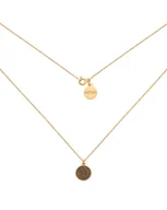 Naszyjniki - Złoty naszyjnik z monetą - miniaturka - grafika 1