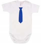 Body dla niemowląt - BODY NAPIS KR nadruk NIEBIESKI KRAWAT r 56 KLEKLE - miniaturka - grafika 1
