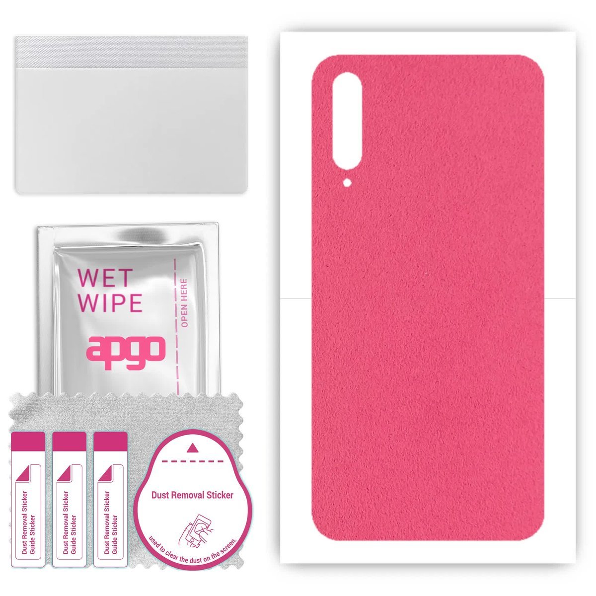 Folia naklejka skórka strukturalna na TYŁ Zamsz do Huawei P smart Pro 2019 - Zamsz Różowy - apgo SKINS