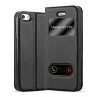 Etui i futerały do telefonów - Etui ochronne Cadorabo do Apple iPhone 5 / 5S / SE 2016 w kolorze czarnym etui na telefon komórkowy etui na książkę - miniaturka - grafika 1