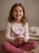 Piżamy dla dziewczynek - Sinsay - Piżama dwuczęściowa - różowy - miniaturka - grafika 1