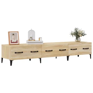 Lumarko Szafka pod TV, dąb sonoma, 150x34,5x30 cm - Szafki RTV - miniaturka - grafika 5