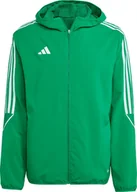 Kurtki męskie - Kurtka męska adidas Tiro 23 League Windbreaker zielona IA1620-S - miniaturka - grafika 1